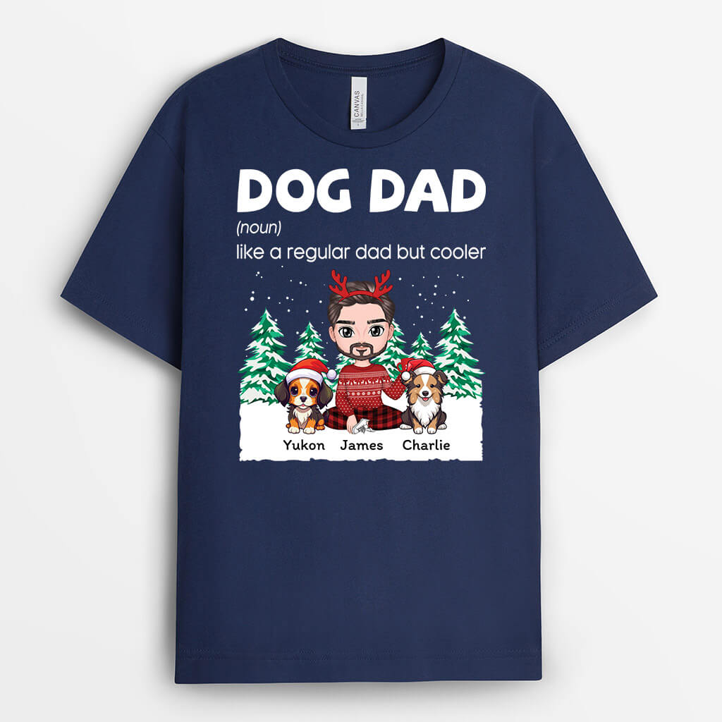 1450AUK1 personalised like a regular dog dad but cooler t shirt