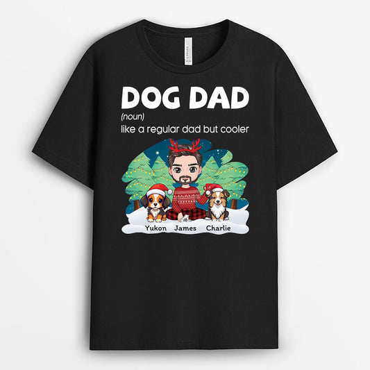 1450AUK2 personalised like a regular dog dad but cooler t shirt