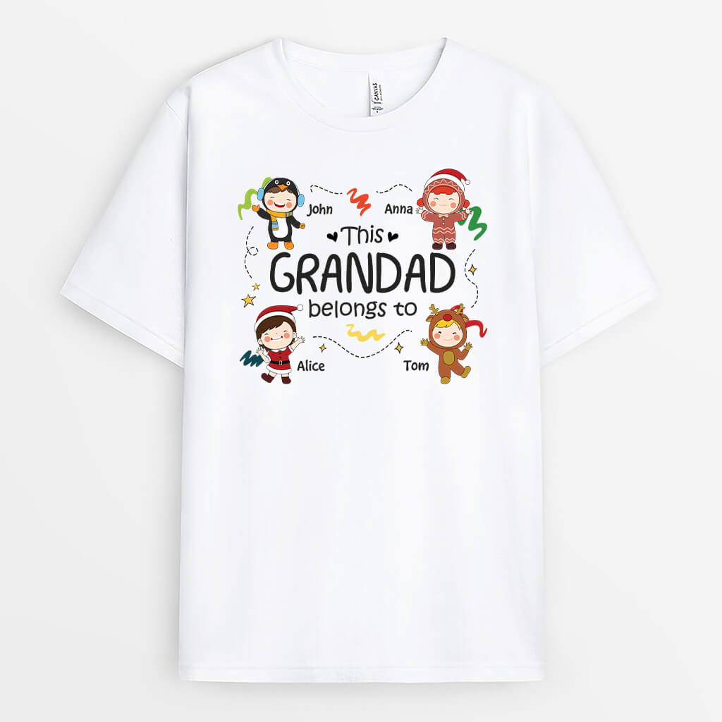 1452AUK1 personalised this xmas grandpa belongs to t shirt