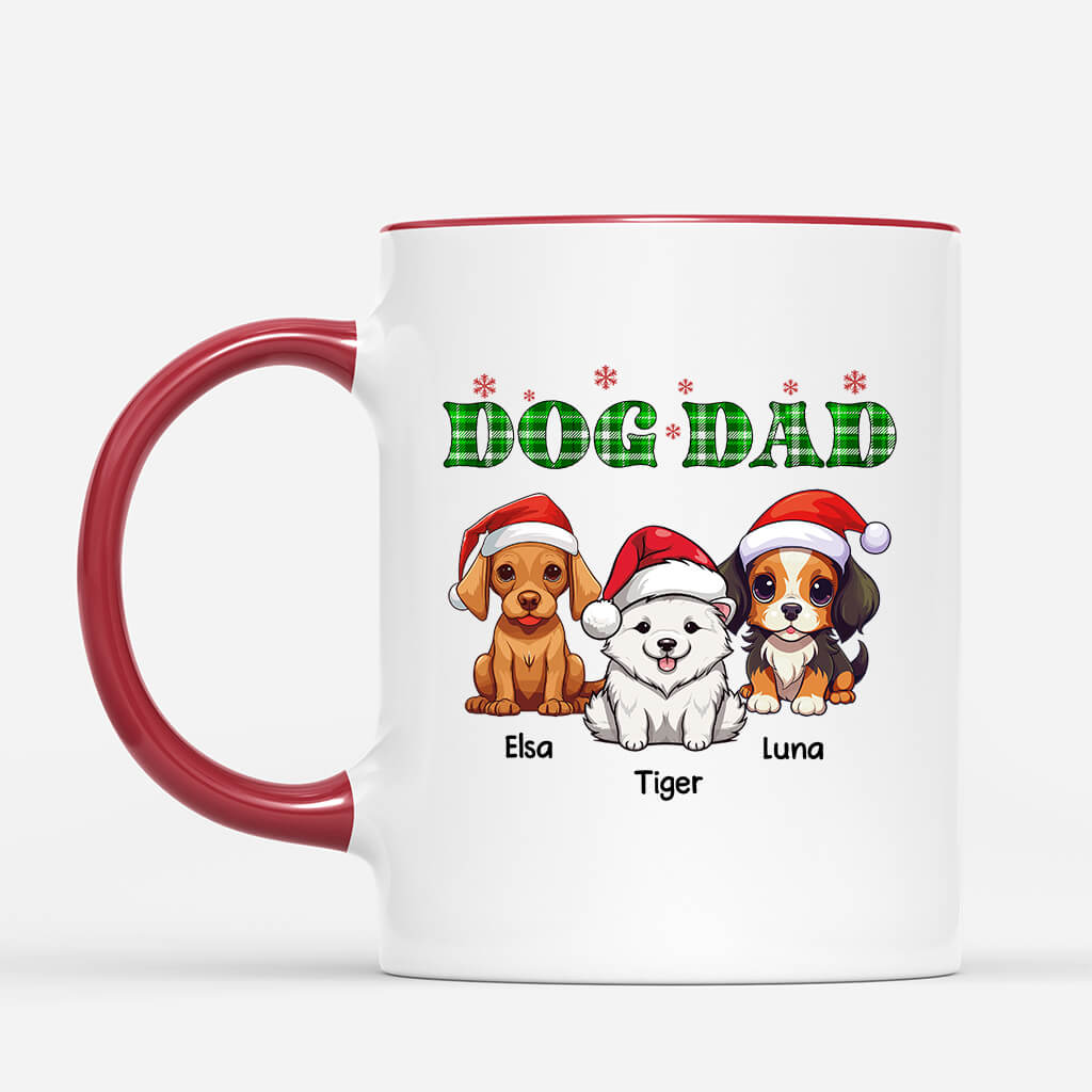 1468MUK2 personalised xmas dog mum dog dad mug