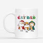 1468MUS1 personalized cat mom cat dad snowflake mug