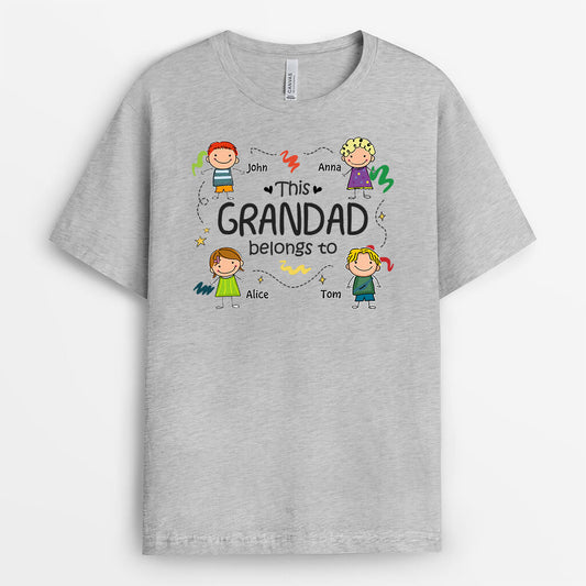 1469AUK1 personalised this grandpa belongs to t shirt