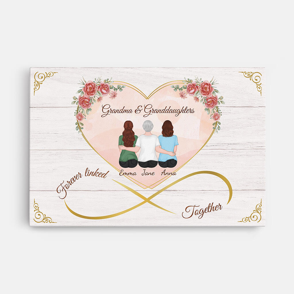 1478CUK1 personalised mother and daughters forever canvas