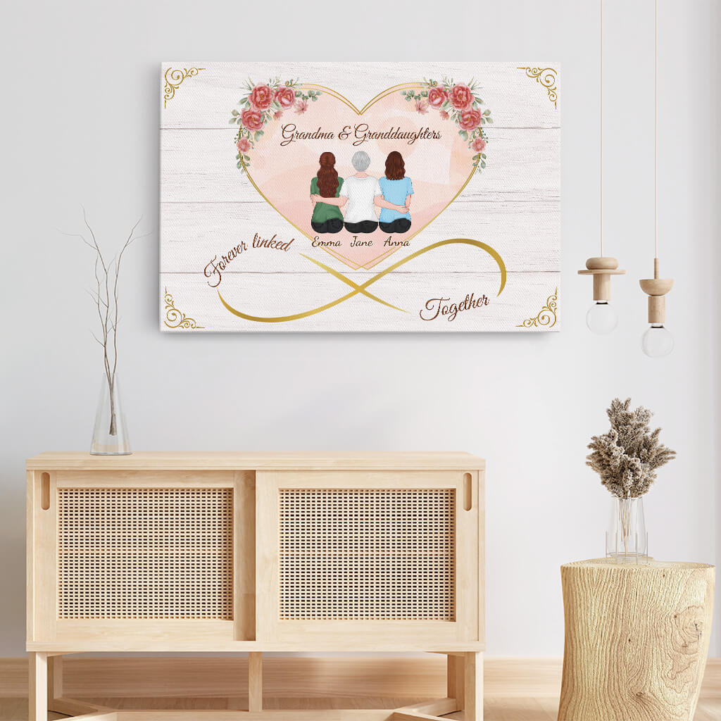 1478CUK3 personalised mother and daughters forever canvas