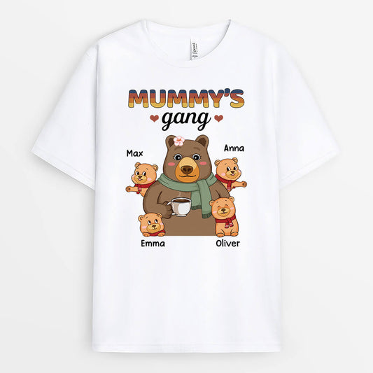 1479AUK2 personalised grandmas gang grandma bear t shirt