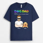 1480AUK2 personalised dog dad paw some dad of mischief makers t shirt