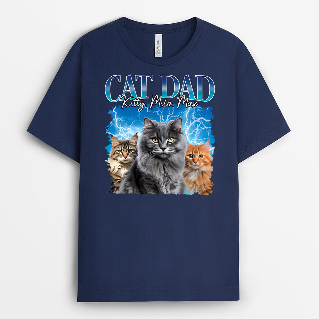1482AUK1 personalised cat mum cat dad t shirt