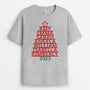 1488AUK2 personalised family christmas tree t shirt