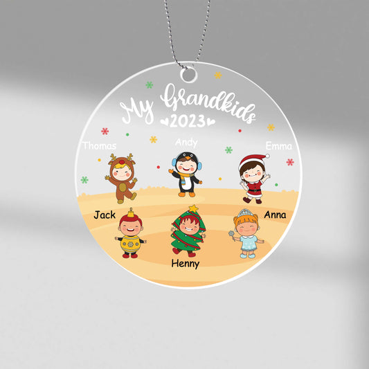 1489AUK1 personalised our grandkids christmas ornament