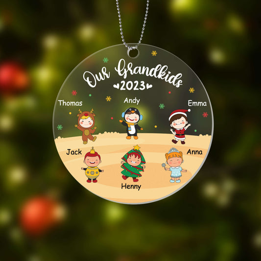 1489AUK2 personalised our grandkids christmas ornament