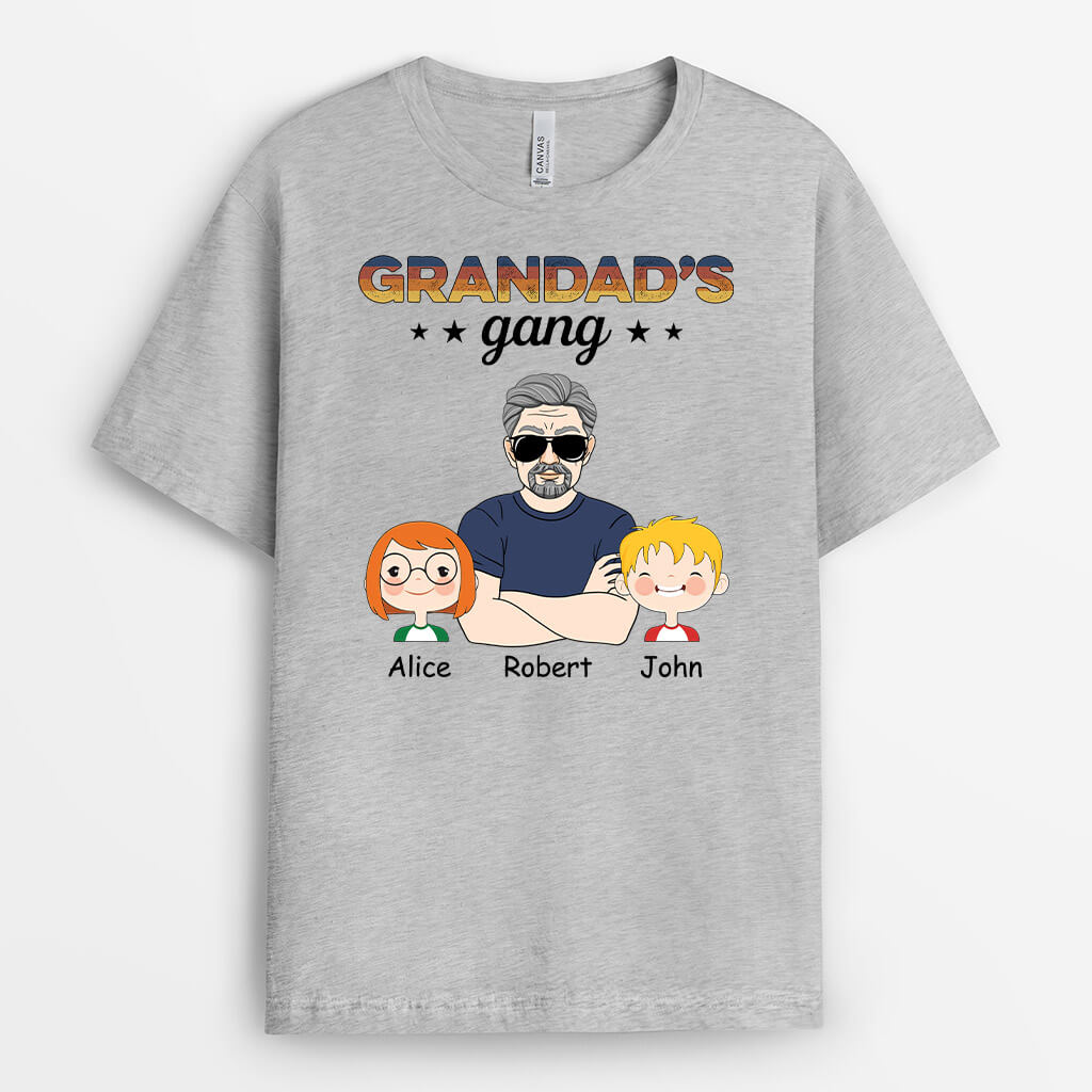 1493AUK1 personalised daddys gang t shirt