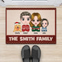 1494DUK2 personalised christmas family door mat