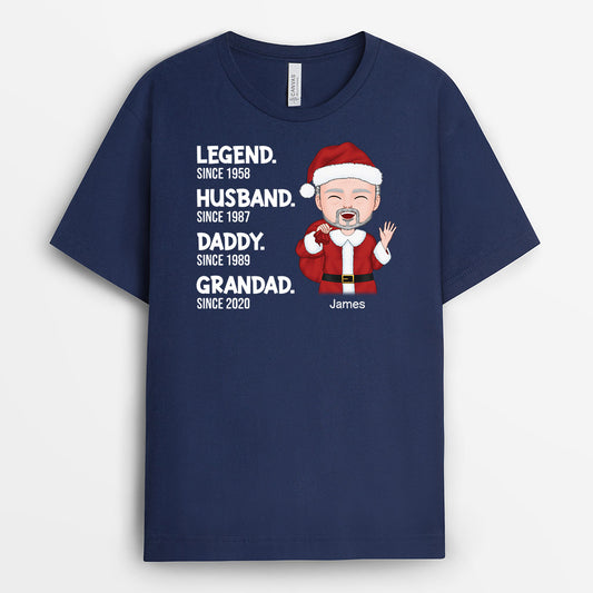1495AUK1 personalised christmas legend t shirt