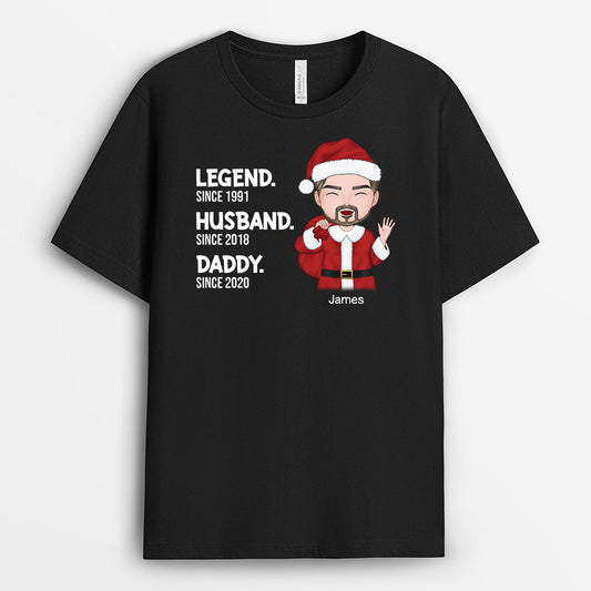 1495AUK2 personalised christmas legend t shirt