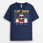 1497AUK1 personalised best cat dad ever t shirt