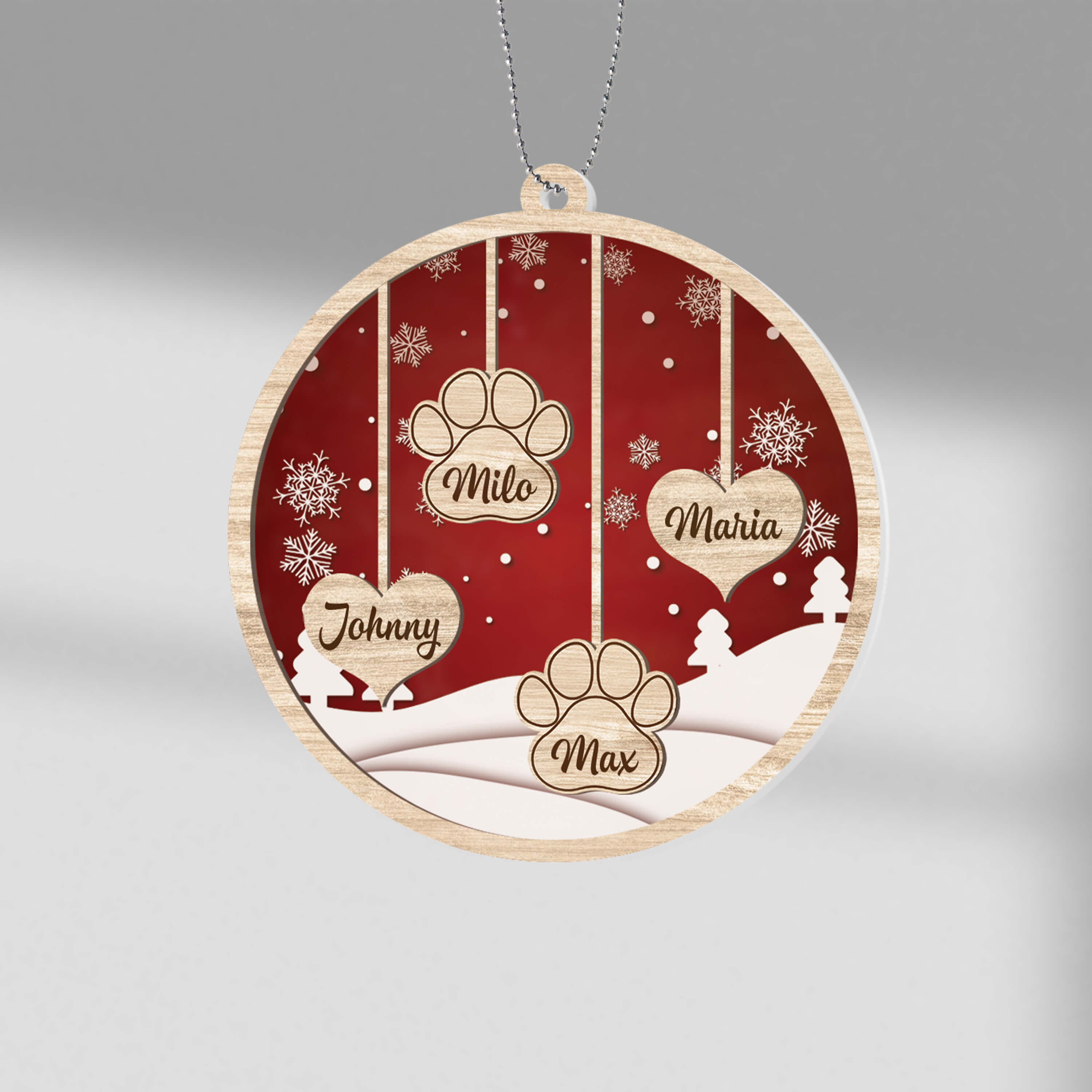 1500OUK1 personalised christmas family orrnament