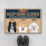 1502DUK1 personalised keep door closed dogs door mat