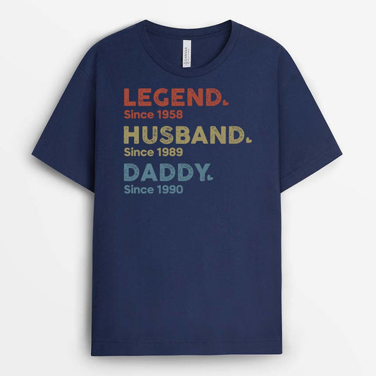 1503AUK2 personalised legend husband dad and papa since t shirt_242631f8 2df2 432a b96b 5703d6f092a4