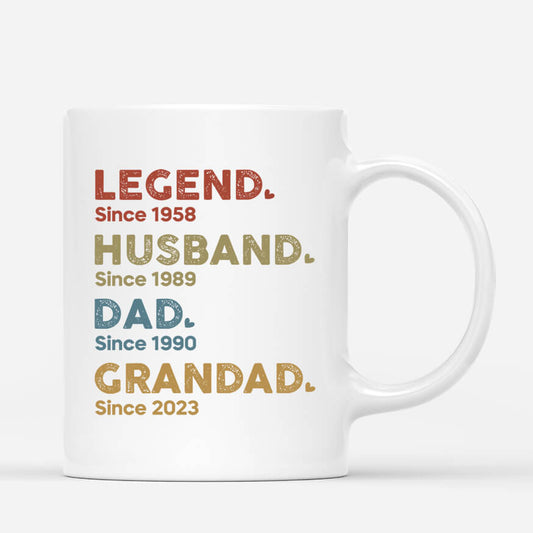 1503MUK1 personalised legend husband daddy grandad since t shirt