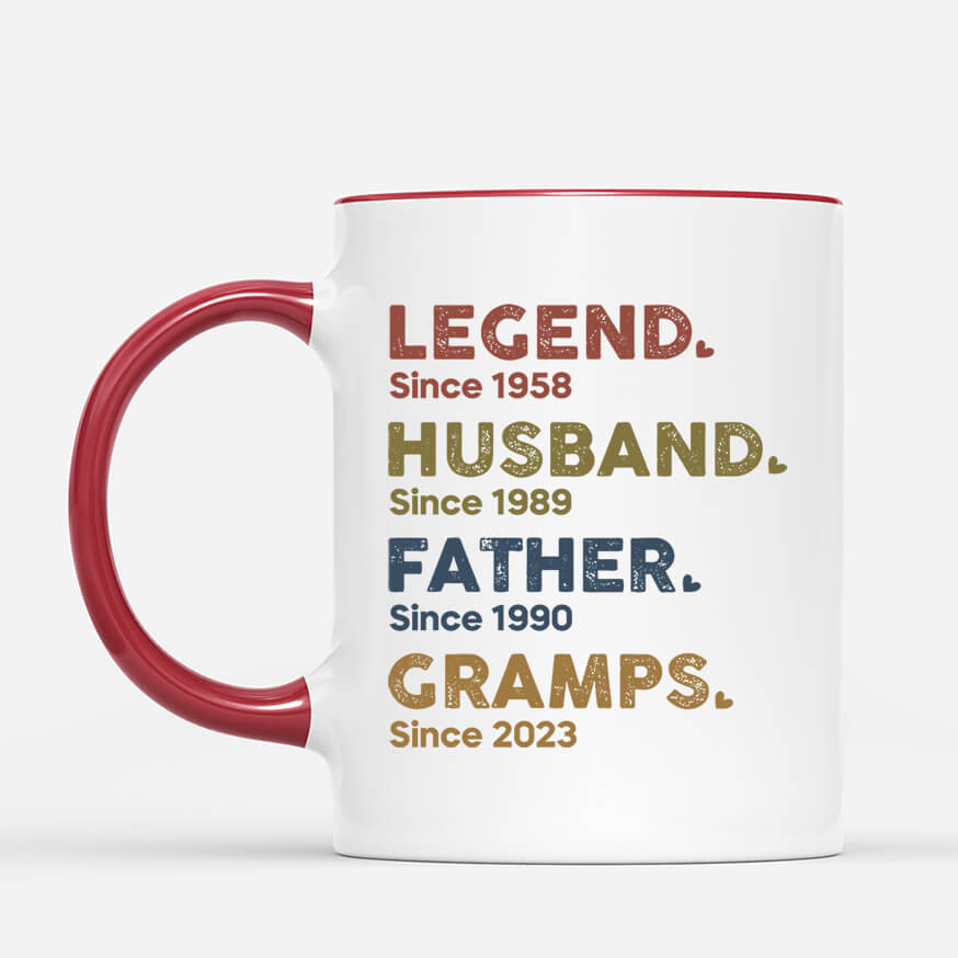 1503MUK2 personalised legend husband daddy grandad since t shirt