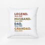 1503PUK2 legend husband daddy grandad since pillow  personal gifts for men