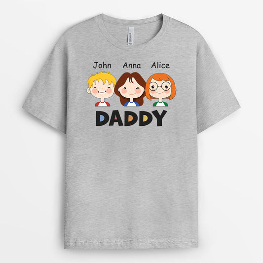 1504AUK2 personalised grandpa and grandkids t shirt