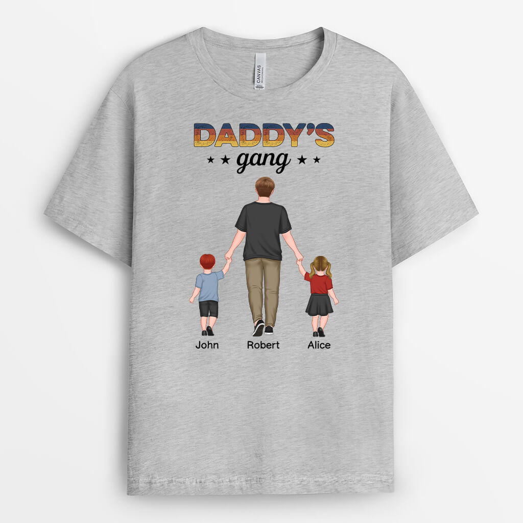 1506AUK1 personalised daddys gang t shirt