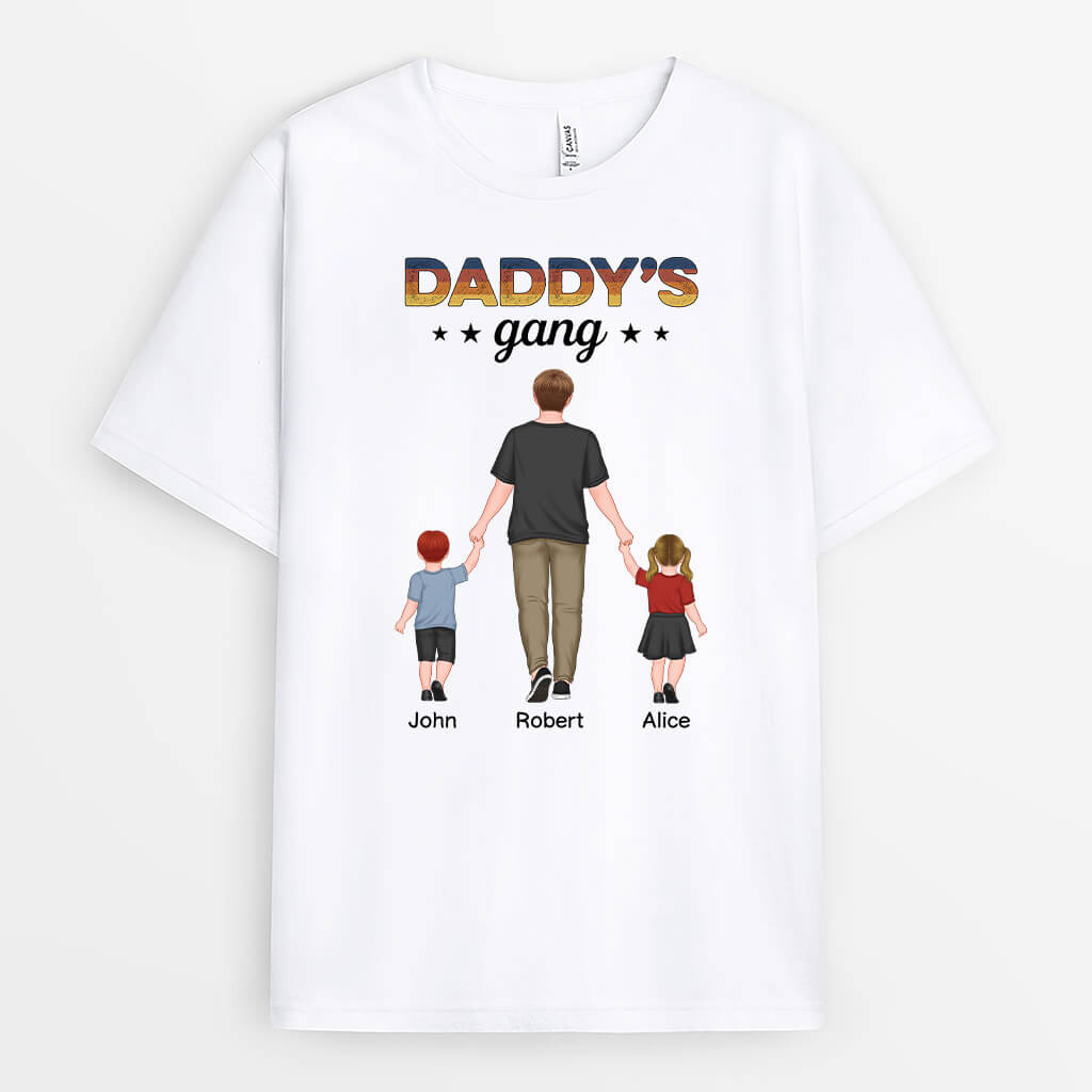 1506AUK2 personalised daddys gang t shirt