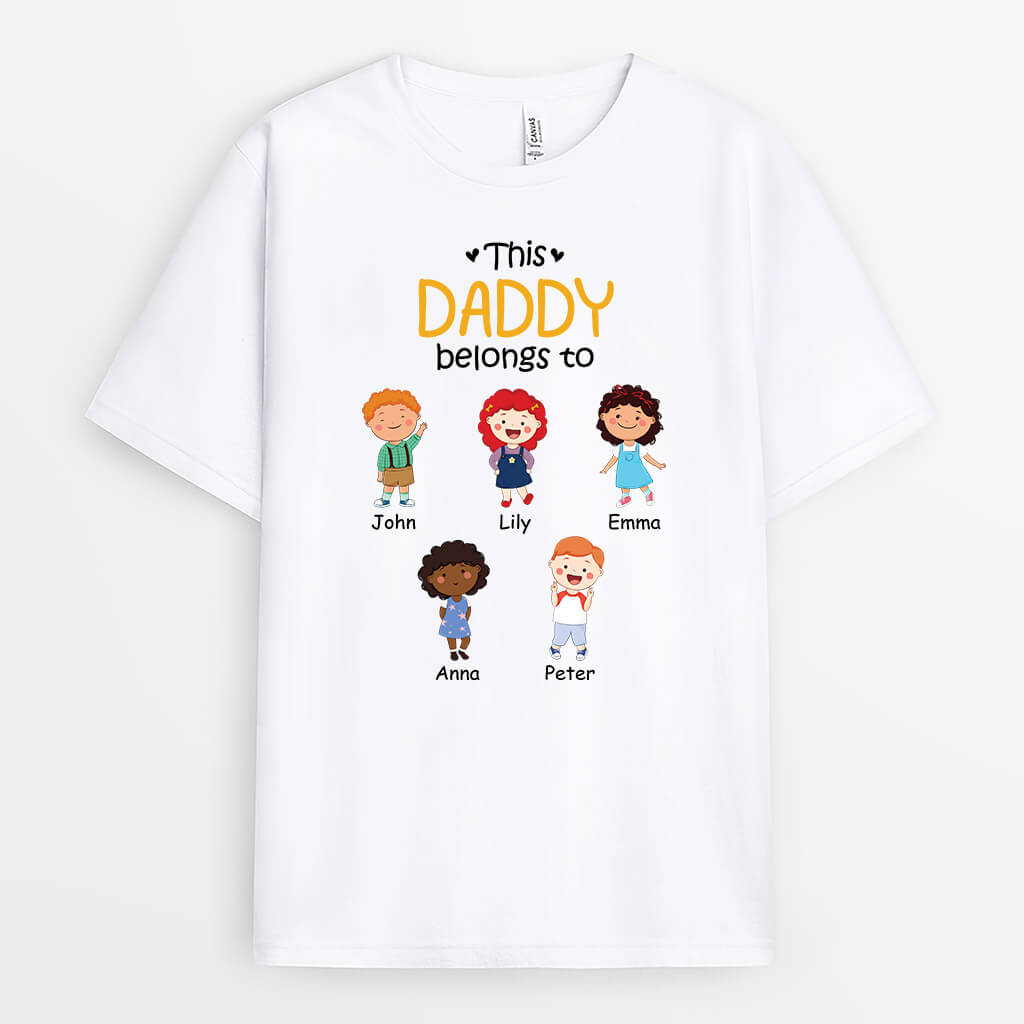 1507AUK1 personalised this grandad belongs to t shirt