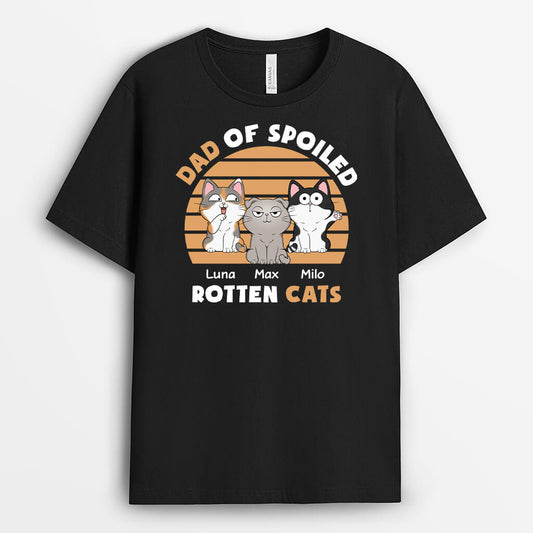 1512AUK1 personalised mum of spoiled rotten cats t shirts