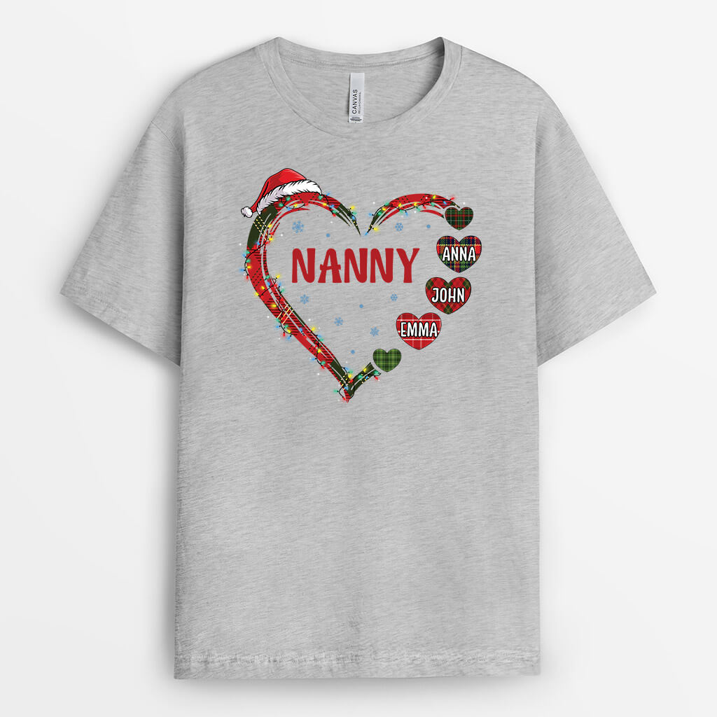 1520AUK2 personalised grandma christmas t shirt