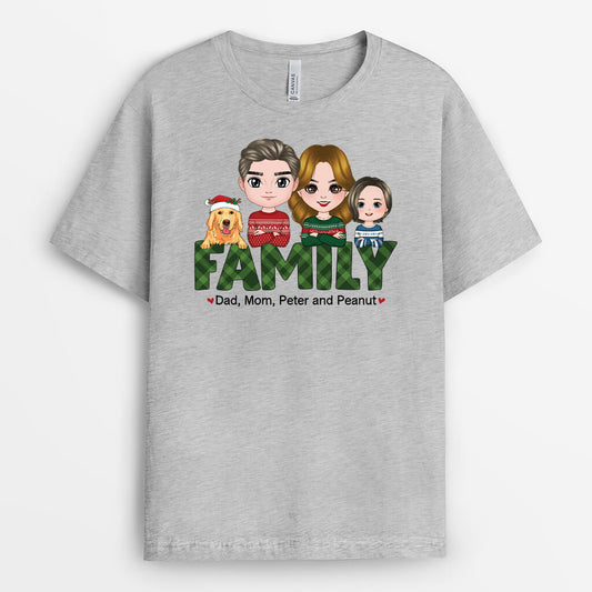 1522AUK2 personalised whole family t shirt