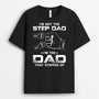 1524AUK1 personalised im just the dad that stepped up t shirt