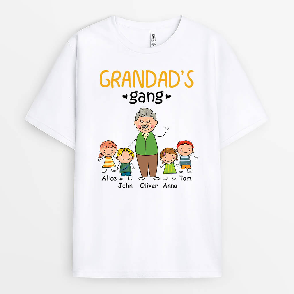 1526AUK2 personalised grandpas gang t shirt