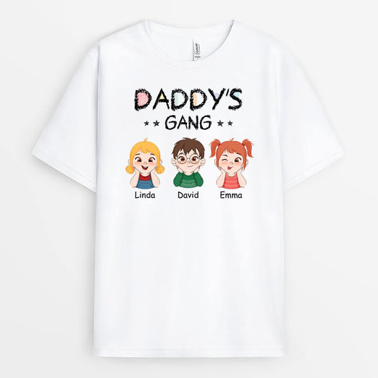 1527AUK1 personalised daddys gang t shirt
