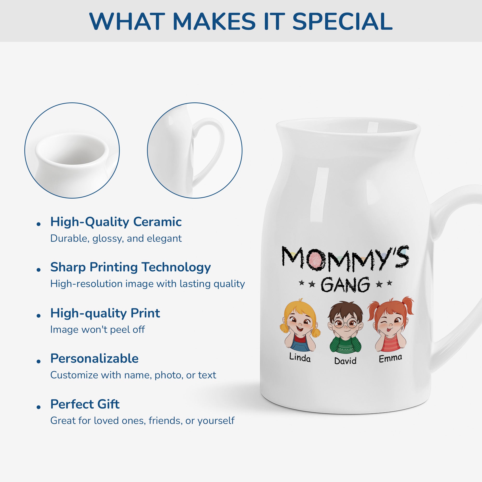 1527OUS4 personalized flower vase unique gifts for mom 1527OKQ8A