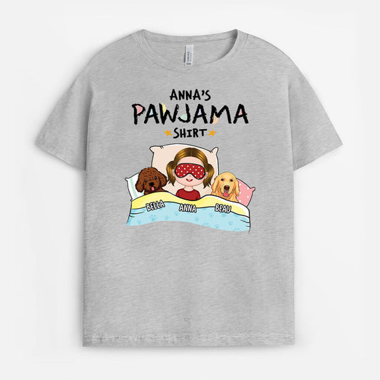 1529AUK1 personalised dog pawjama kid t shirt