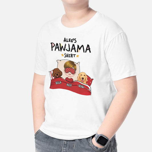 1529AUK2 personalised dog pawjama kid t shirt