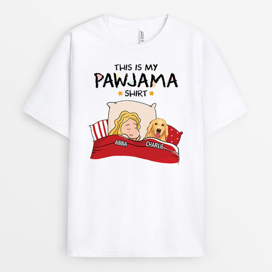1530AUK1 personalised this is my dog pawjama t shirt