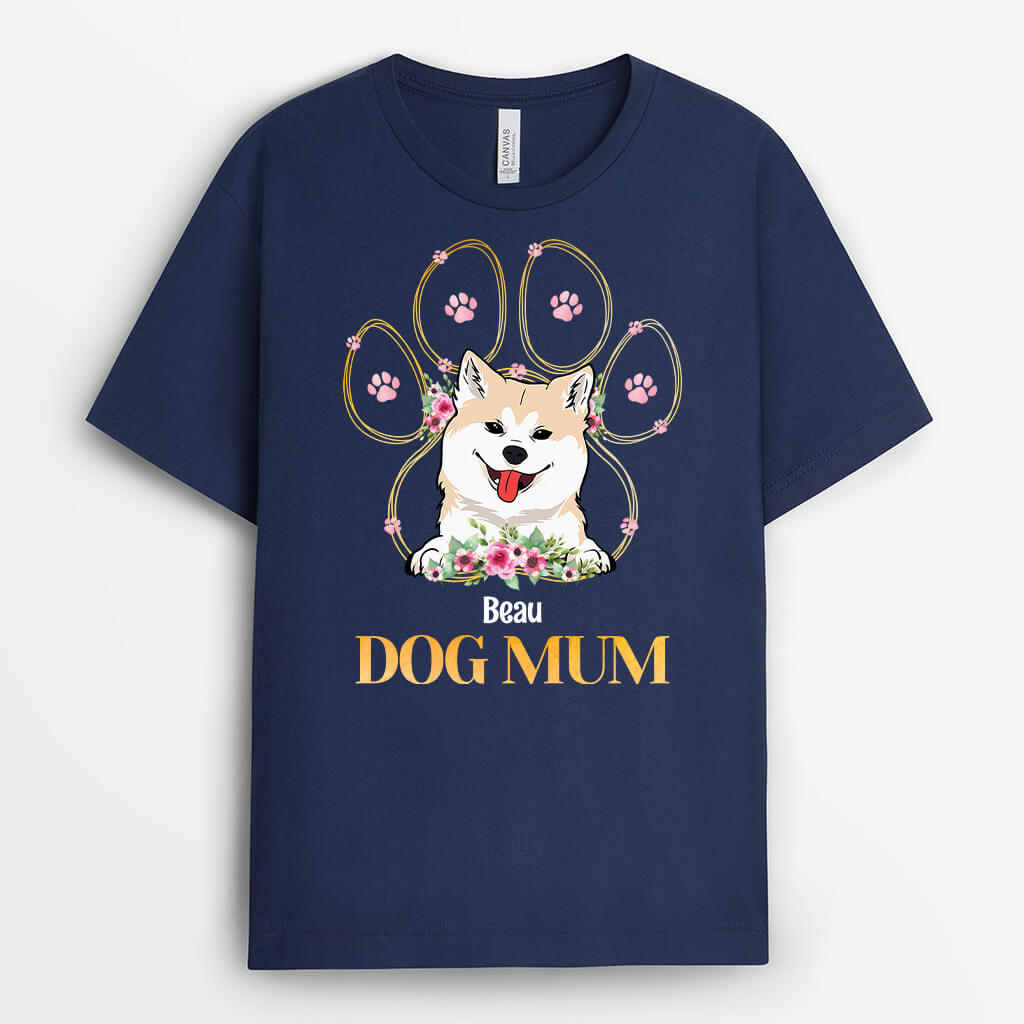 1532AUK2 personalised dog mum dog dad t shirt