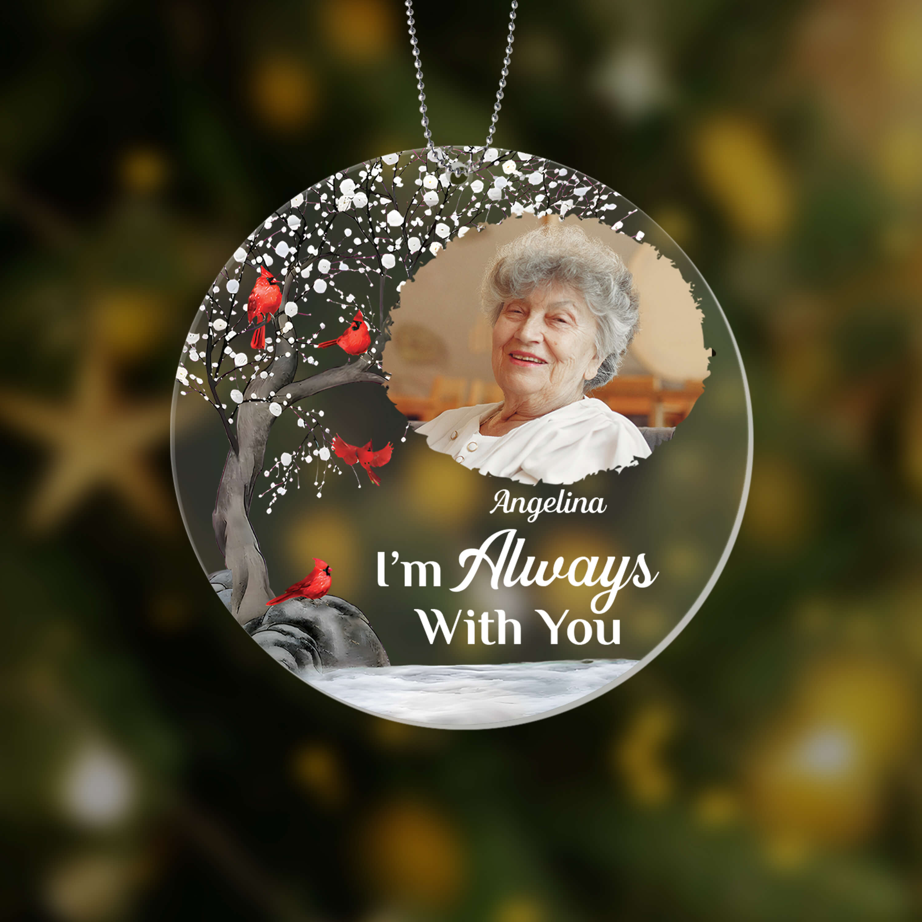 1535OUK2 personalised im always with you ornament