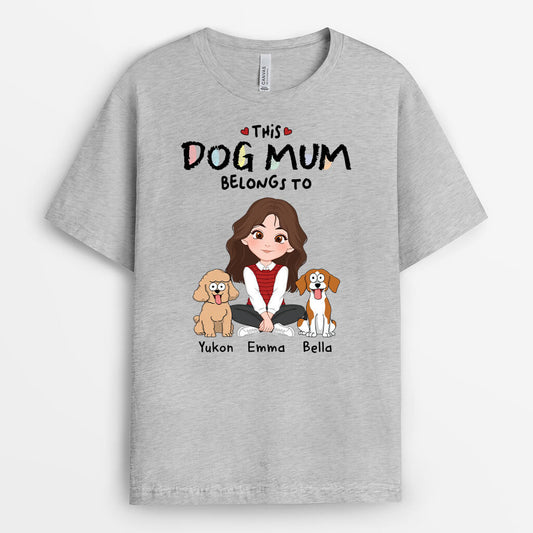 1536AUK1 personalised this dog mum belongs to t shirt