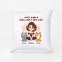 1537PUS1 custom cat gifts for women just a girl who loves her cats pillow 1537PKV8D
