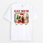 1544AUK1 personalised christmas and cat mum t shirt