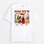 1544AUK1 personalised christmas and dog mum t shirt