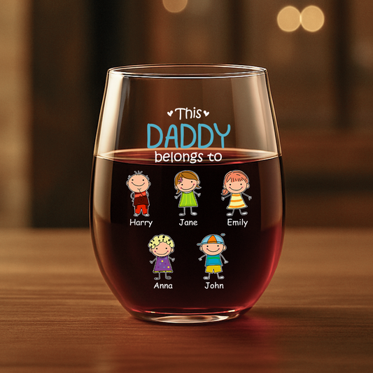 1551IUS1 personalized stemless wine glasses gifts for dad mom 1551I