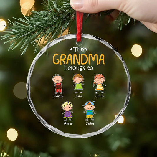 1551OUS2 personalized grandpa gifts this grandpa belongs to glass ornament 1551O3Z5A