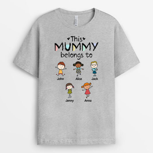 1555AUK2 personalised this mummy grandma belongs to t shirt