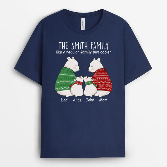 1602AUK1 personalised like a regular family but cooler t shirt