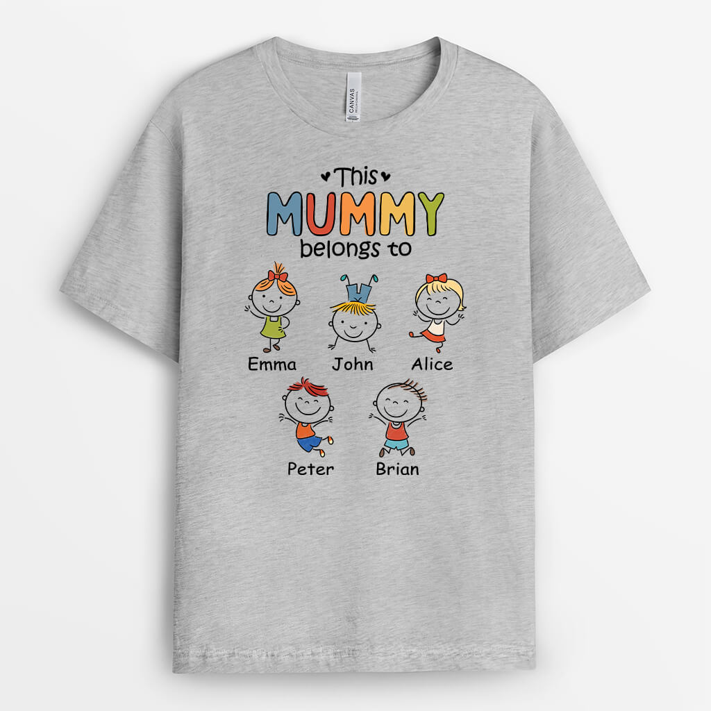 1604AUK2 personalised this grandma belongs to t shirt